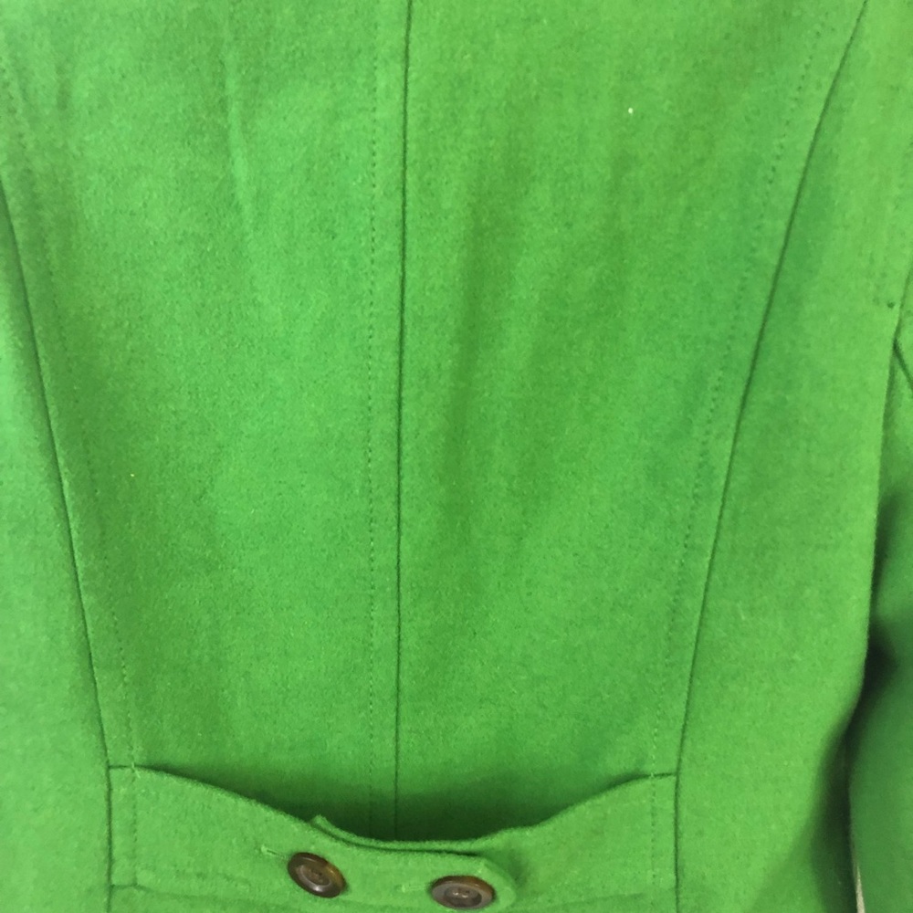 Old Navy S M green pea coat  button up down - Picture 5 of 7